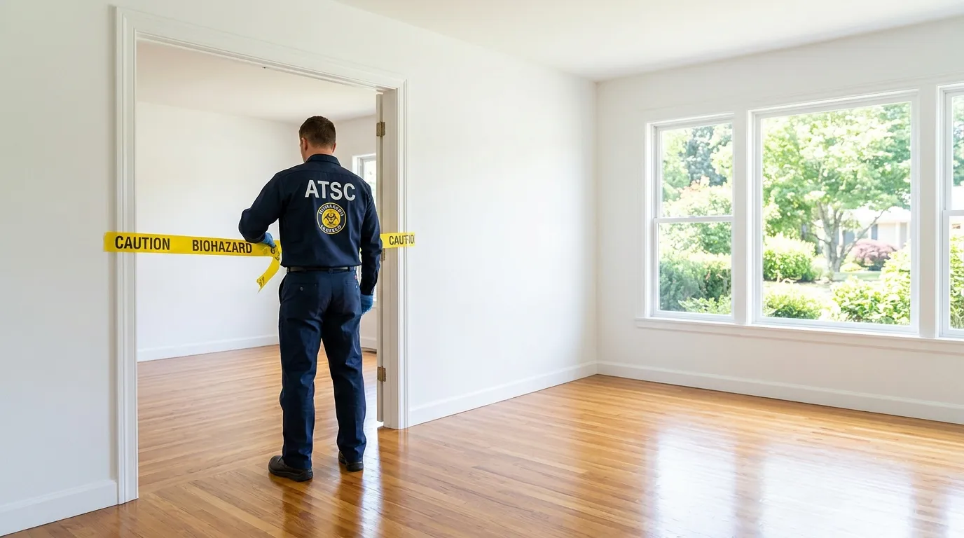 Certified biohazard cleanup crew performing Decomposition Cleanup in Wheaton